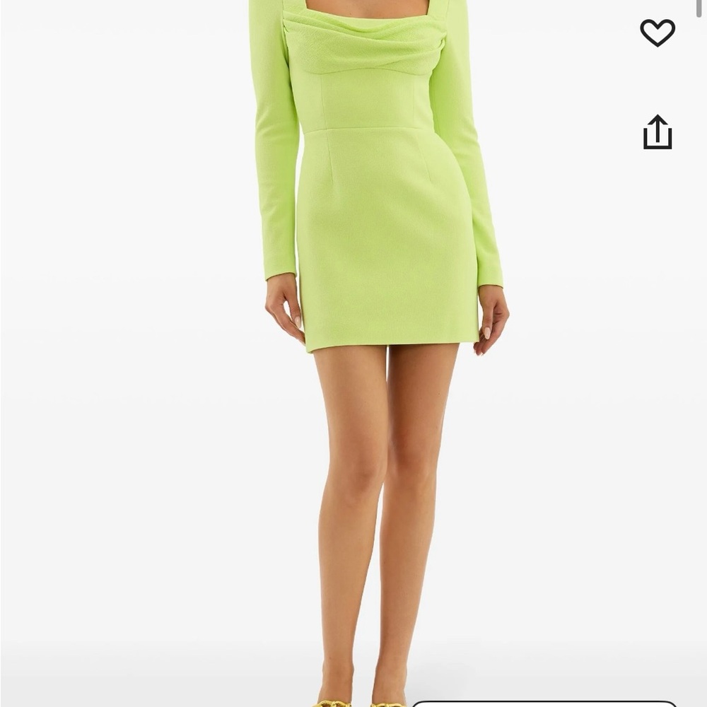Rebecca Vallance Green Cowl Neck Bodycon Dress